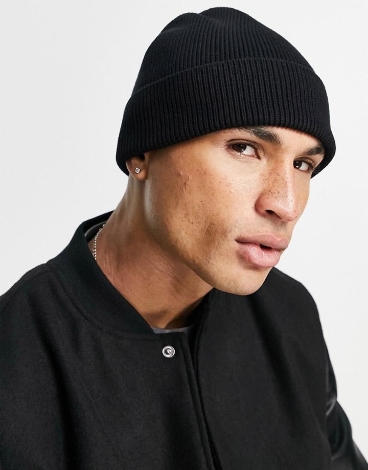 Weekday Stay Cotton Beanie In Black