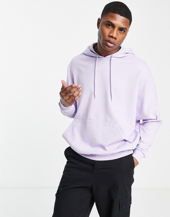 Asos Design Super Oversized Hoodie In Lilac-purple