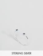 Asos Wedding Sterling Silver Open Daisy Ring - Silver