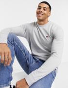 Levi's Original Small Batwing Logo Long Sleeve Top In Medium Heather Gray-grey