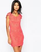 Pussycat London Crochet Dress - Rose