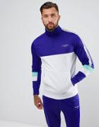 Illusive London Muscle Track Jacket In Purple With Half Zip - Purple