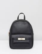 Melie Bianco Vegan Leather Mini Backpack - Black