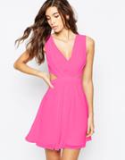 Asos Side Cut Out Mini Dress - Pink