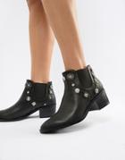 Pieces Western Stud Chelsea Boot - Black