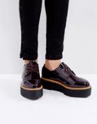 Sixtyseven Chunky Sole Lace Up Shoes - Red