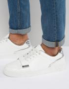 Versace Jeans Strap Sneakers In White - White
