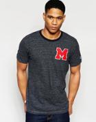 Franklin And Marshall Crew Neck Varsity T-shirt - Smoke Melange