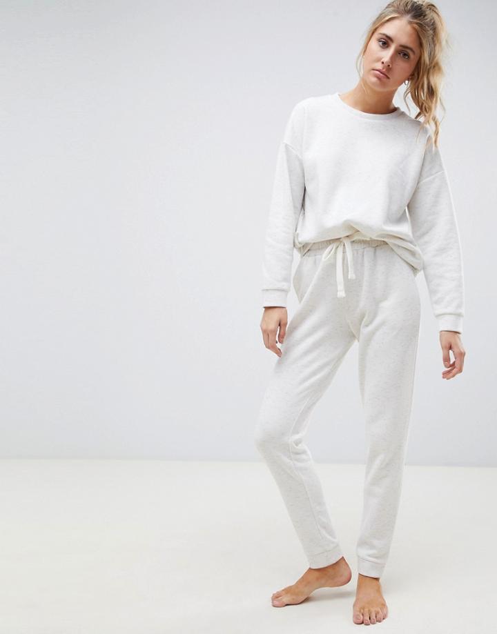 Asos Design Super Soft Oatmeal Slub Ultimate Jogger - Cream