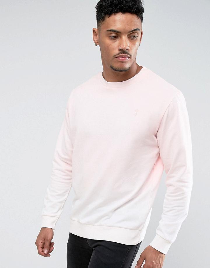 Soul Star Dip Dye Crew Neck Sweat - Pink