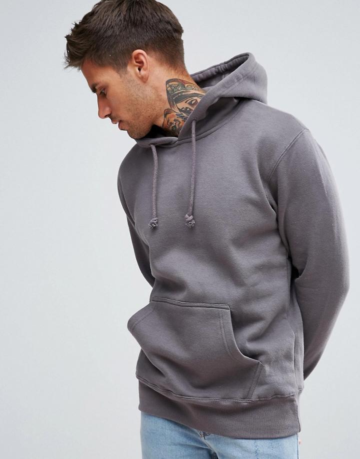 Pull & Bear Hoodie In Gray - Gray