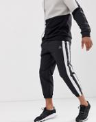 Reebok Meet You There Tapered Tape Sweatpants In Black