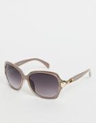 Oasis Diamante Sunglasses In Tan-brown
