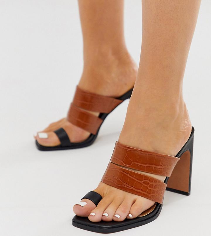Asos Design Wide Fit Loyal Ballet Flats In Black