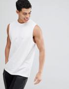New Look Sleeveless T-shirt In White - White