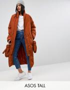 Asos Tall Mitten Puffer - Red