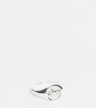 Asos Design Curve Sterling Silver Ring With Barbed Wire Design