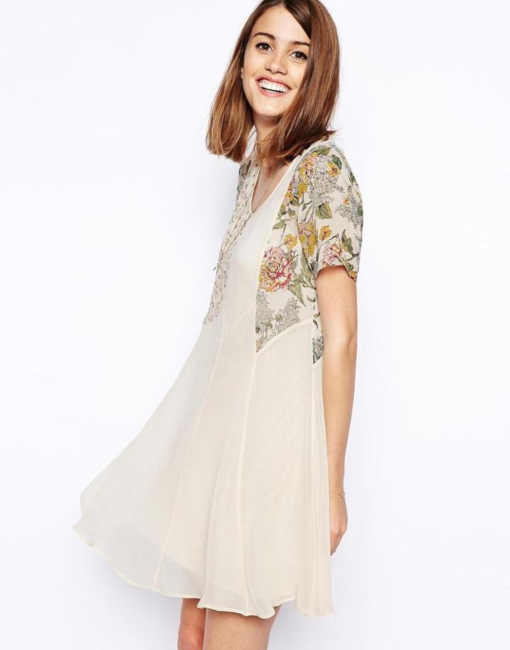 Asos Dress In Patchwork Print
