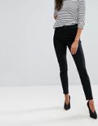 Vero Moda Raw Hem Skinny Jeans - Black