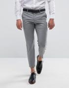 Mango Man Slim Fit Smart Pants In Light Gray - Gray