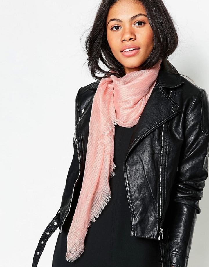Pieces Oversized Scarf In Rose Pink - Misty Rose