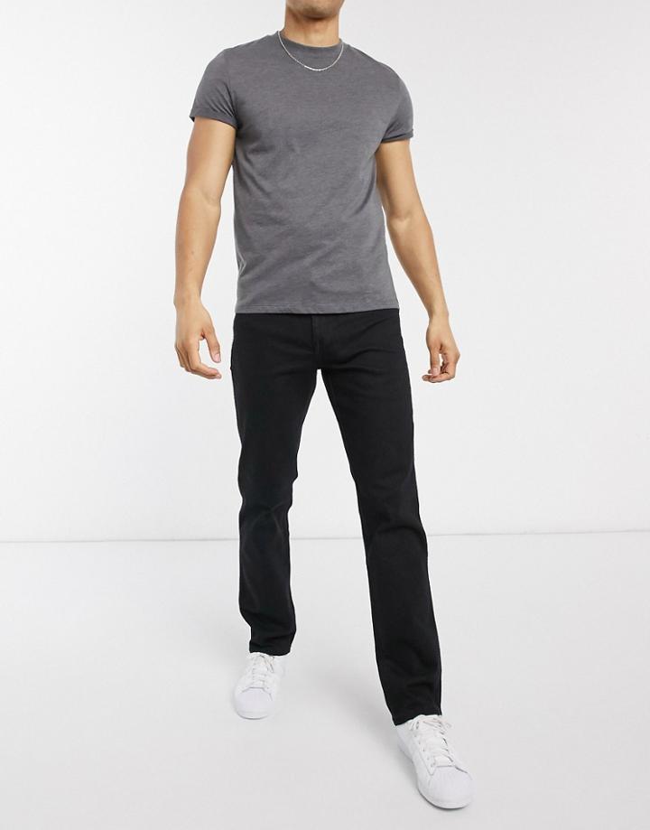 Wrangler Texas Regular Straight Fit Jeans In Raven-black