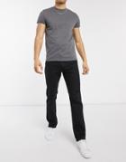 Wrangler Texas Regular Straight Fit Jeans In Raven-black