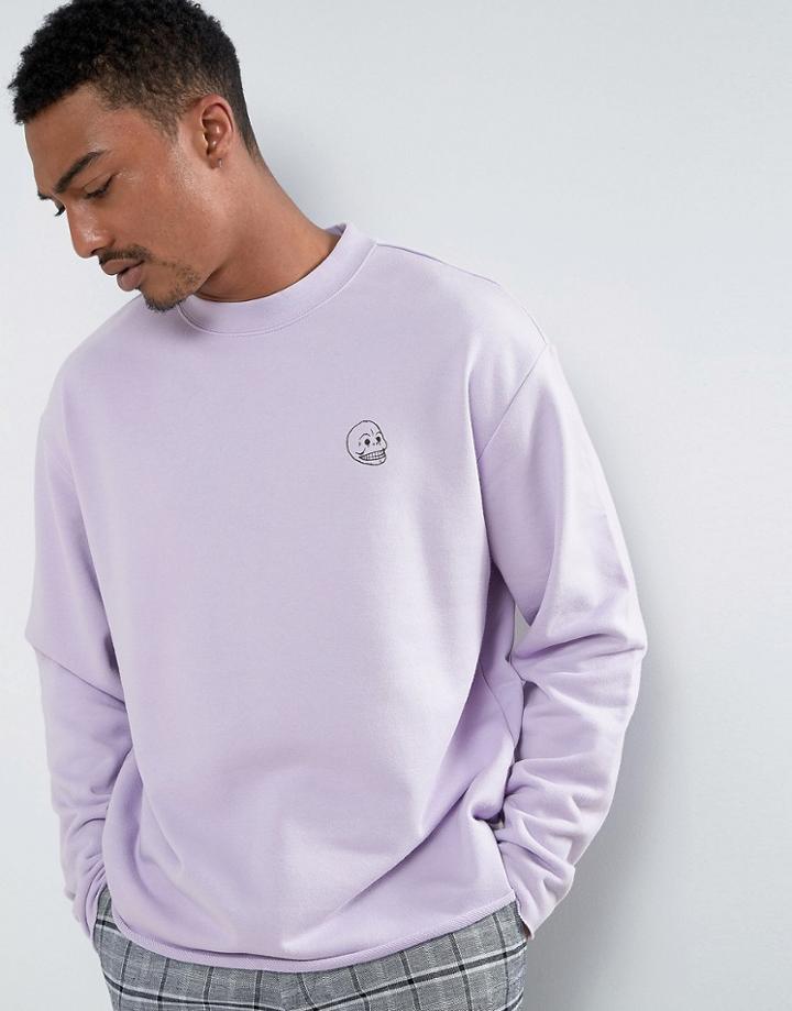 Cheap Monday Victory Now Sweat Tiny Skull - Purple