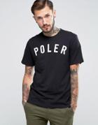 Poler T-shirt With Large Logo - Black