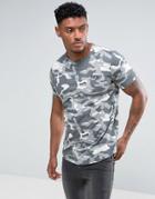 Defend London Camo T-shirt With Paint Splatter - Gray