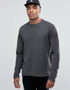 !solid Longline Sweatshirt With Raglan Sleeve - Gray
