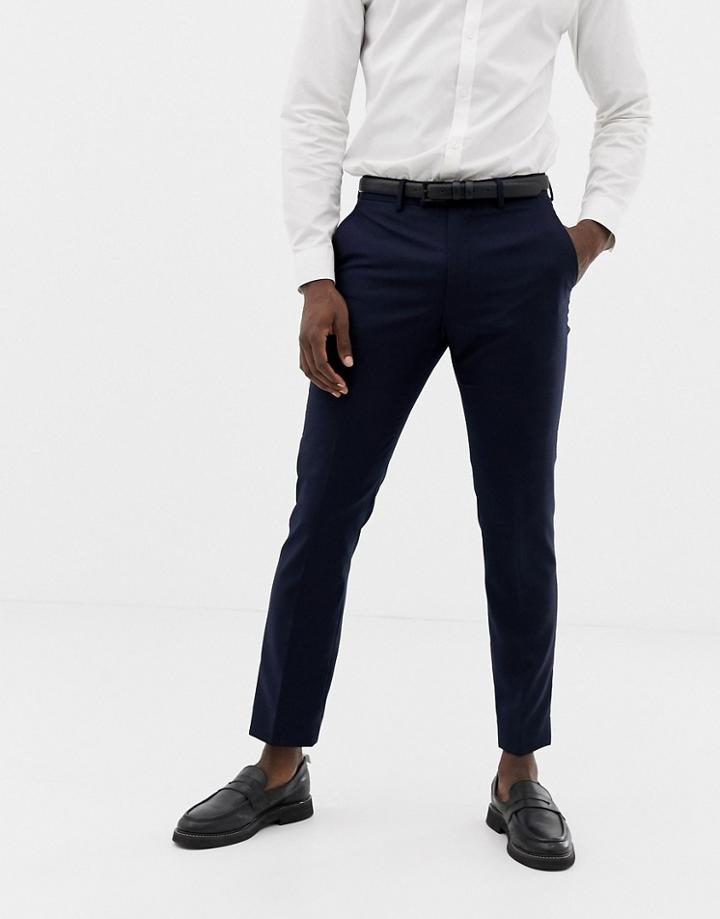 French Connection Plain Suit Pants-blue
