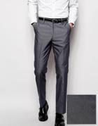Asos Slim Fit Suit Pants With Tipping - Gray