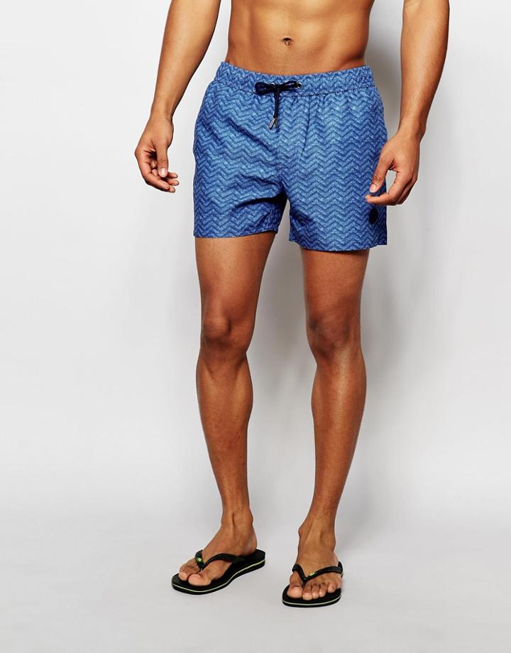 Native Youth Sand Ripple Swim Shorts - Blue