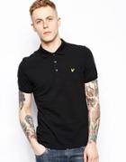 Lyle & Scott Vintage Polo With Eagle Logo - Black