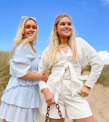 Labelrail X Olivia & Alice Tie Front Shirt In Poplin-white