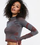 Asos 4505 Tall Seamless Base Layer Long Sleeve Top With Contours-multi