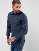 Fred Perry Prince Of Wales Check Shirt In Blue - Blue