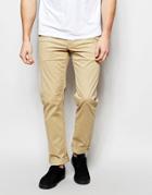 Farah Chino In Slim Fit Stretch Cotton - Sand