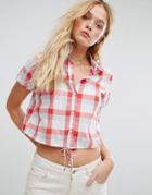 Hollister Cropped Shirt With Drawstring - Multi