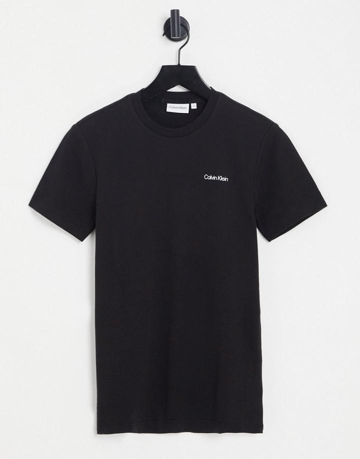 Calvin Klein Organic Cotton Blend T-shirt With Logo In Black