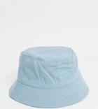 Reclaimed Vintage Inspired Unisex Bucket Hat With Logo Embroidery In Washed Blue-blues