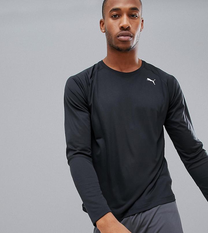 Puma Core Run Long Sleeve Tee In Black - Black