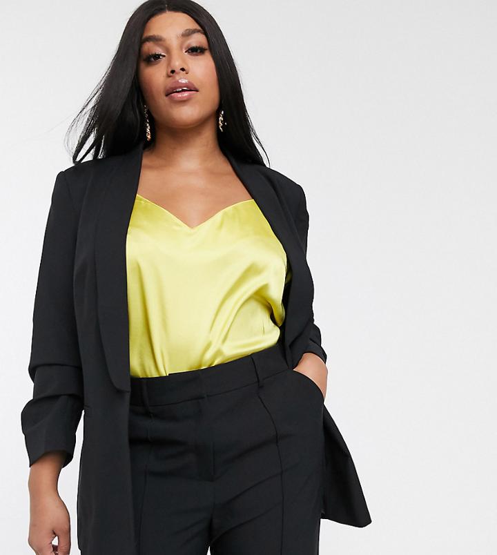 Asos Design Curve Mix & Match Suit Blazer-black