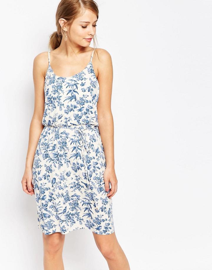 Oasis Bird Print Cami Dress - Ivory
