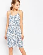 Oasis Bird Print Cami Dress - Ivory