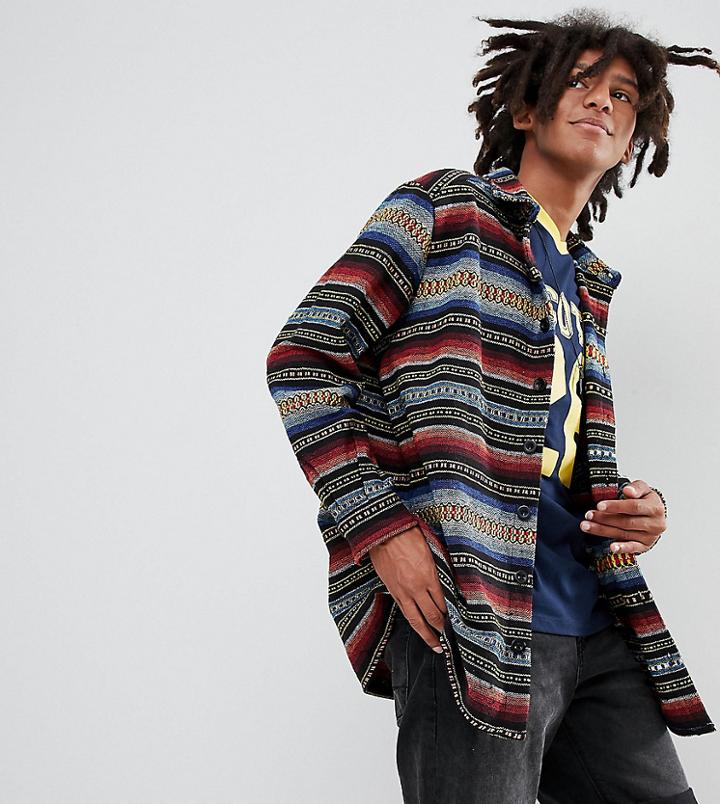 Sacred Hawk Multi Stripe Shirt - Blue