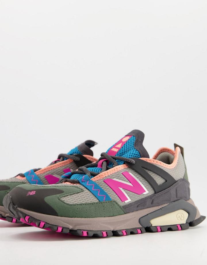 New Balance X-racer Sneakers In Gray And Pink-grey