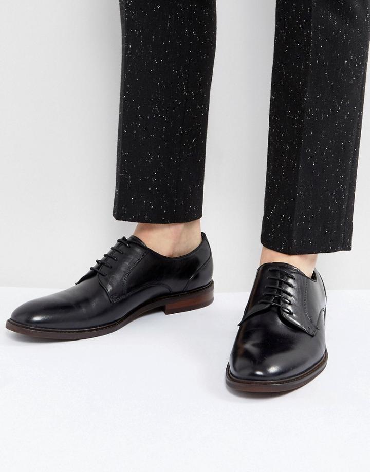 Steve Madden Bozlee Leather Shoes In Black - Black