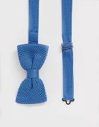Twisted Tailor Knitted Bow Tie In Blue - Blue